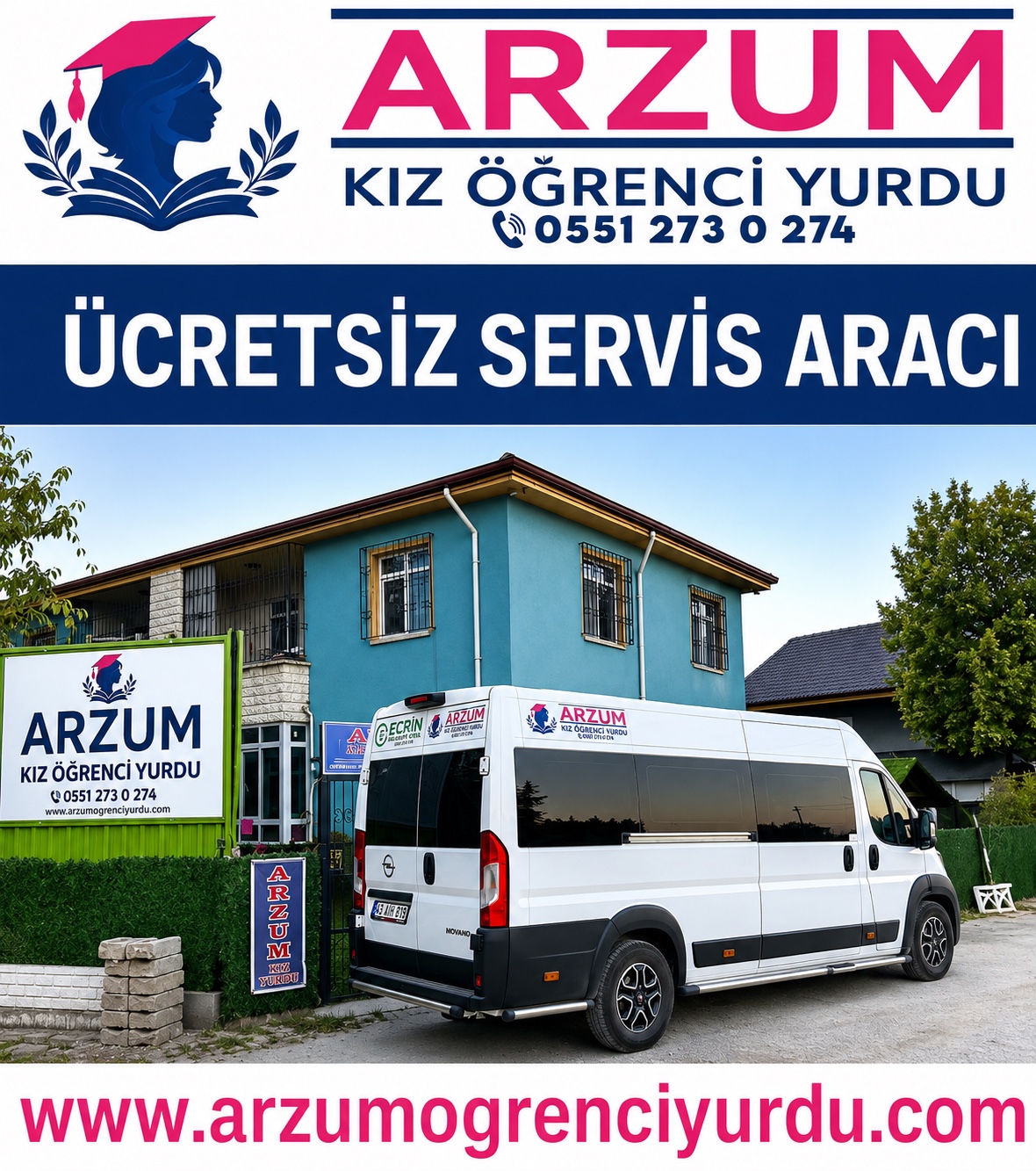 Arzum Kız Öğrenci Yurdu Dış Cephe